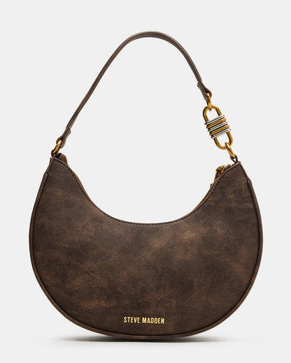 Steve Madden LOHAN Bag Brown Structured Hobo Shoulder Handbag