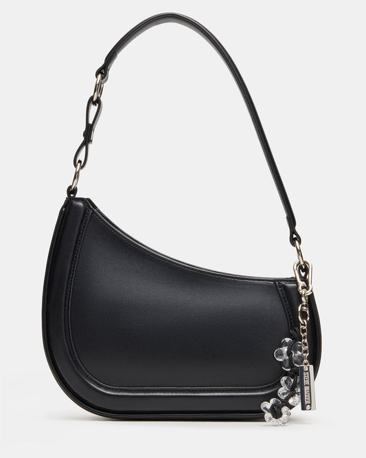 Steve Madden MUSEE Bag Black Asymmetrical Shoulder Strap Handbag