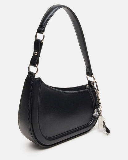 Steve Madden MUSEE Bag Black Asymmetrical Shoulder Strap Handbag