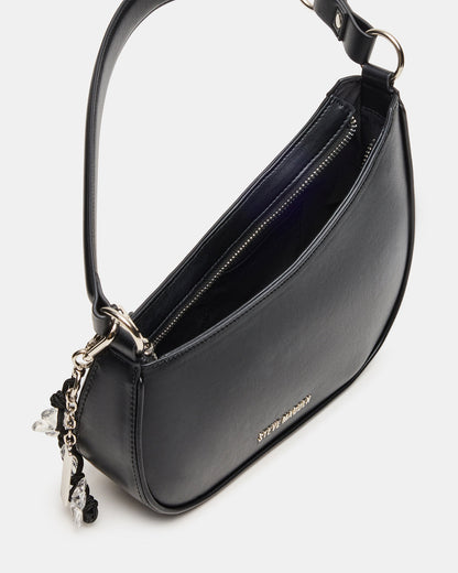 Steve Madden MUSEE Bag Black Asymmetrical Shoulder Strap Handbag