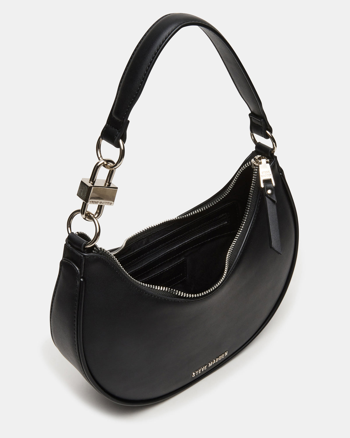 Steve Madden LOHAN Bag Black Structured Hobo Shoulder Handbag