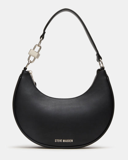 Steve Madden LOHAN Bag Black Structured Hobo Shoulder Handbag
