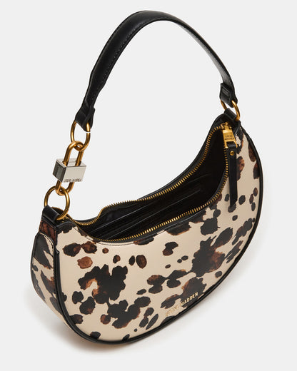 Steve Madden LOHAN Bag Brown Print Structured Hobo Shoulder Handbag
