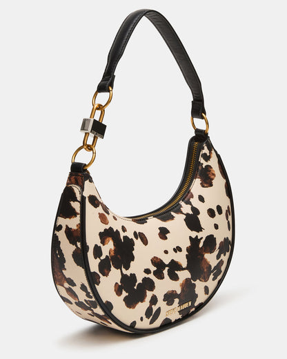 Steve Madden LOHAN Bag Brown Print Structured Hobo Shoulder Handbag