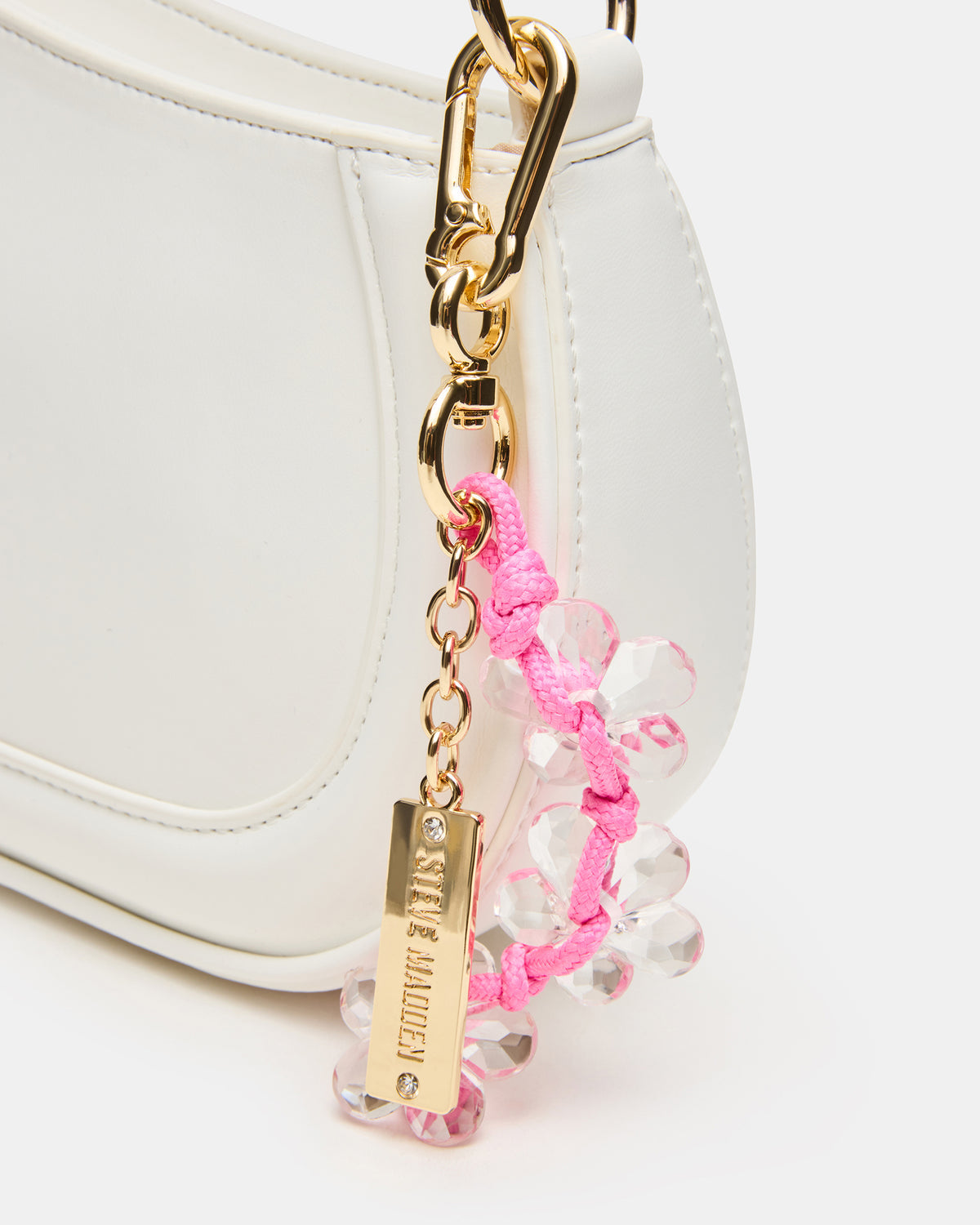 Steve Madden MUSEE Bag White Asymmetrical Shoulder Strap Handbag