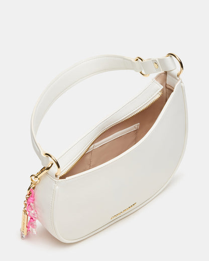Steve Madden MUSEE Bag White Asymmetrical Shoulder Strap Handbag