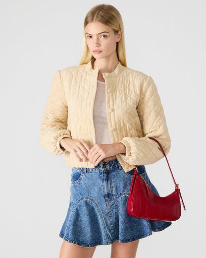 Steve Madden SMITH Bag Red Eel Asymmetric Shoulder Handbag