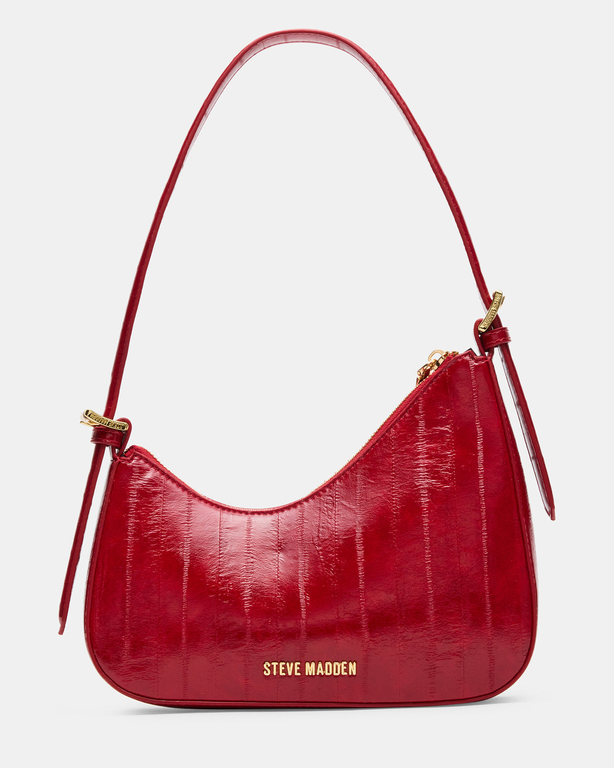 Steve Madden SMITH Bag Red Eel Asymmetric Shoulder Handbag