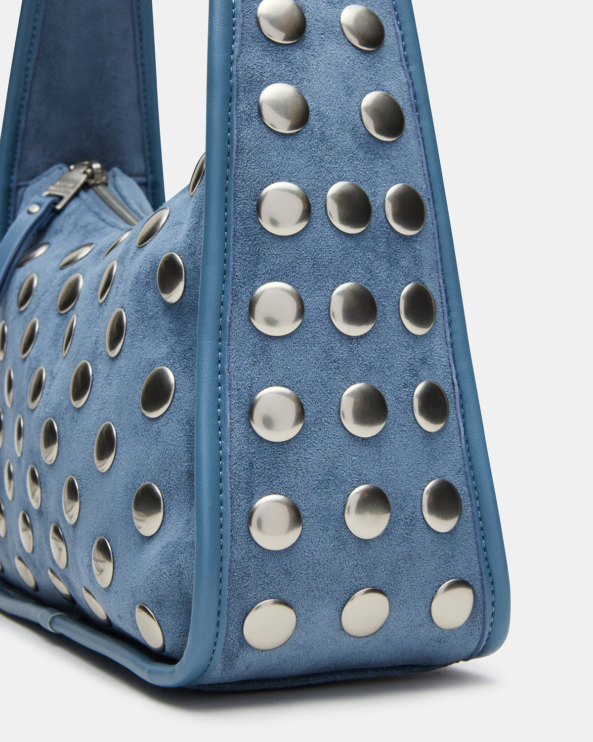 Steve Madden CHEYANN Bag Light Blue Hobo Dome-Studded Shoulder Strap Women's Handbag
