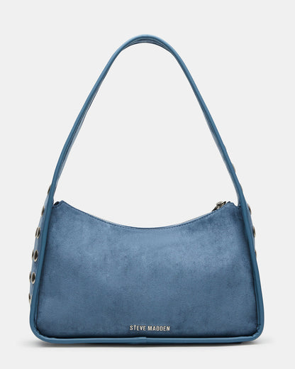 Steve Madden CHEYANN Bag Light Blue Hobo Dome-Studded Shoulder Strap Women's Handbag
