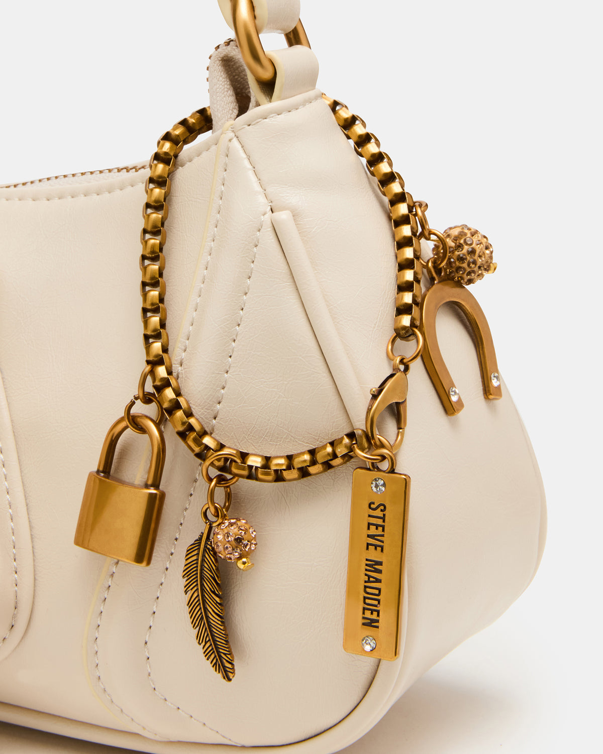 Steve Madden LUXXAR Bag Bone Shoulder Strap Boho-Inspired Handbag