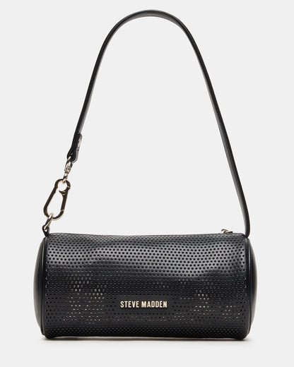 Steve Madden PRIYA Perforated Bag Black Mini Barrel Shoulder Handbag