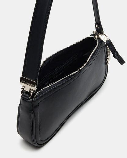 Steve Madden ANGEL Bag Black Top-Zipper Structured Shoulder Strap Handbag