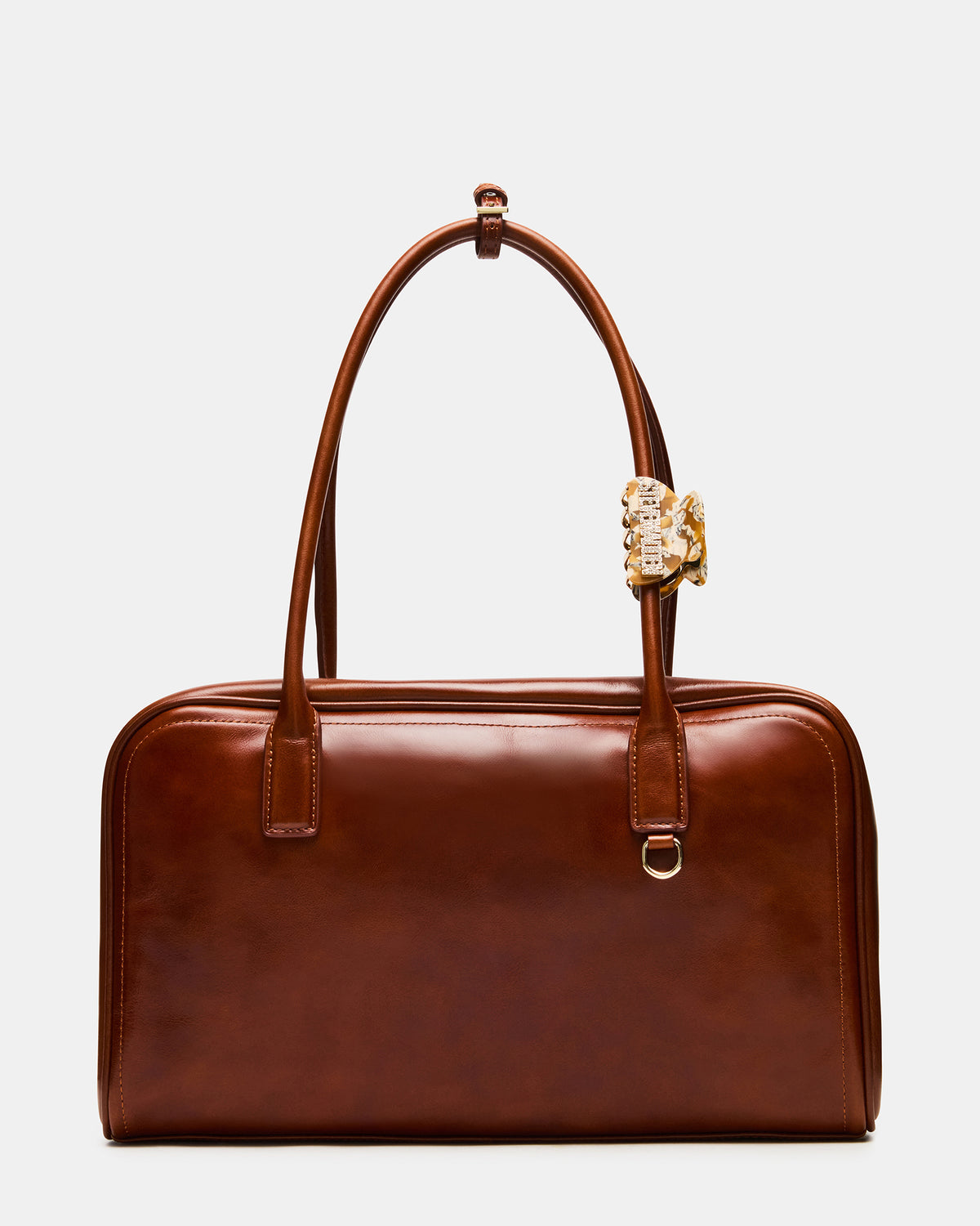 Steve Madden CANDICE Bag Rust Shoulder Strap Box Satchel Handbag