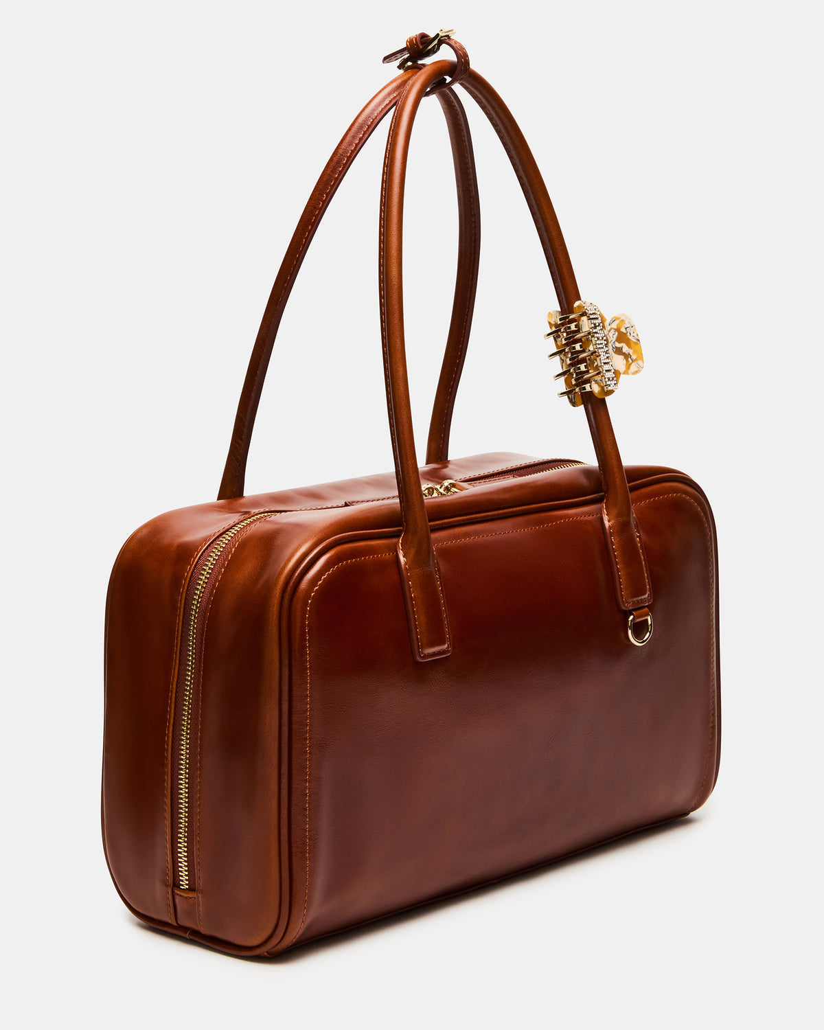 Steve Madden CANDICE Bag Rust Shoulder Strap Box Satchel Handbag