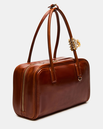 Steve Madden CANDICE Bag Rust Shoulder Strap Box Satchel Handbag