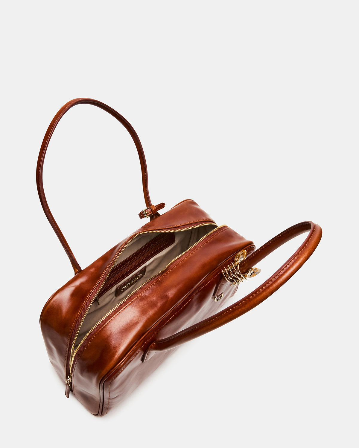 Steve Madden CANDICE Bag Rust Shoulder Strap Box Satchel Handbag