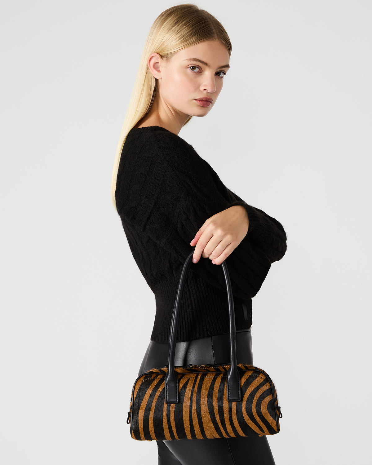 Steve Madden ANISE Bag Tiger Elongated Shoulder Strap Handbag