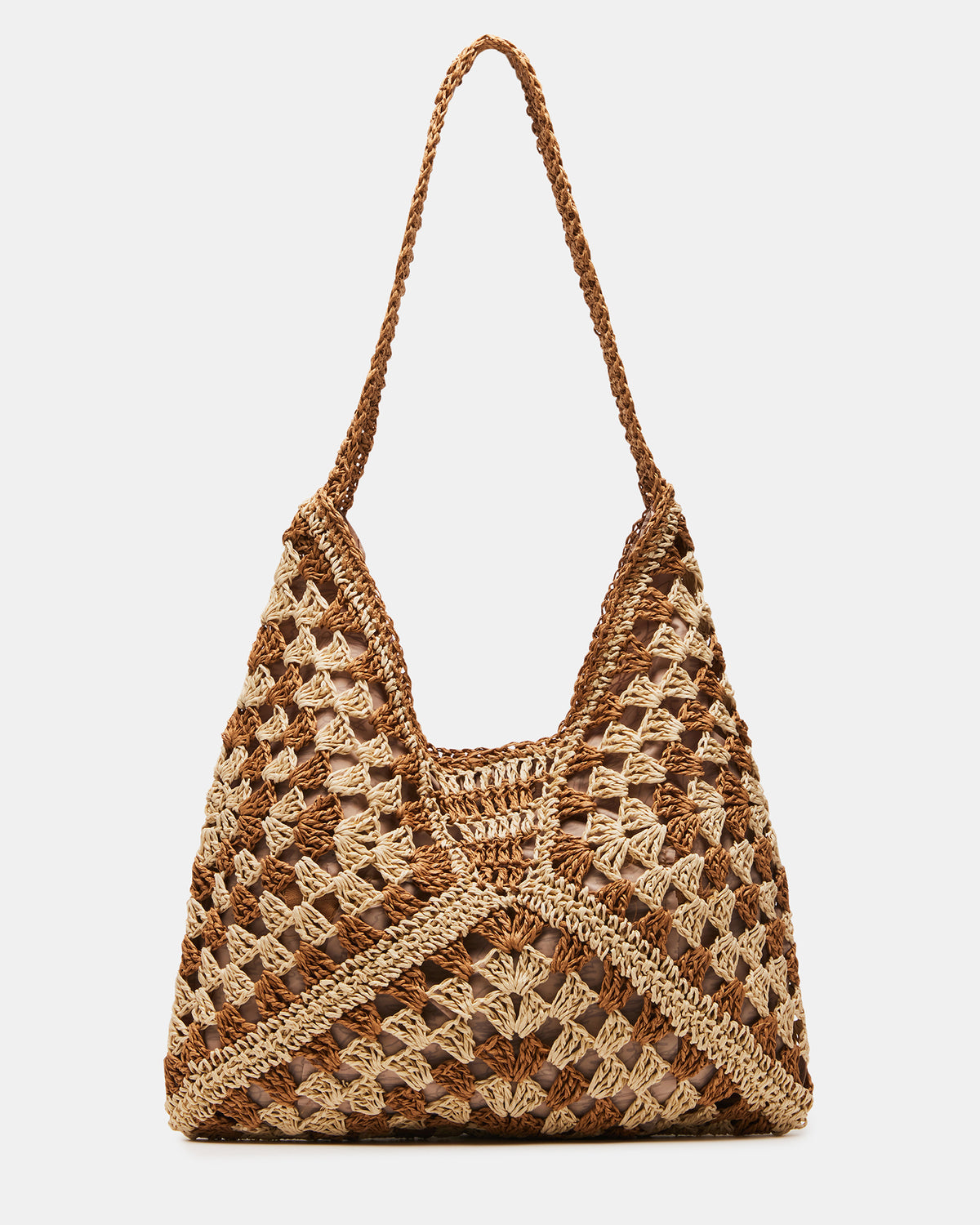 Steve Madden BORA Natural Multi Women's Raffia Hobo Shoulder Bag