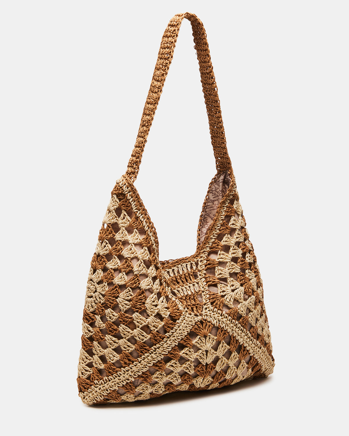 Steve Madden BORA Natural Multi Women's Raffia Hobo Shoulder Bag