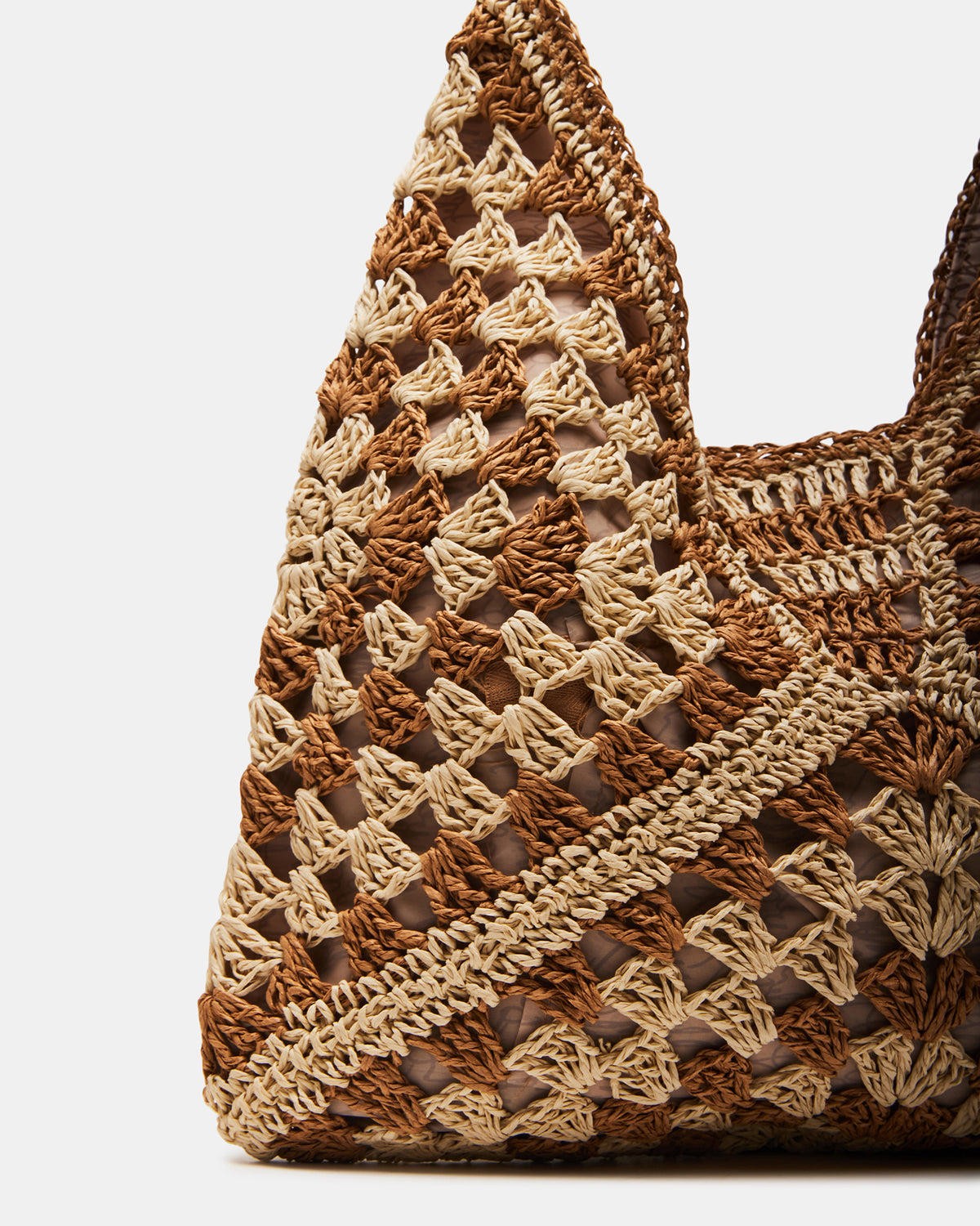 Steve Madden BORA Natural Multi Women's Raffia Hobo Shoulder Bag