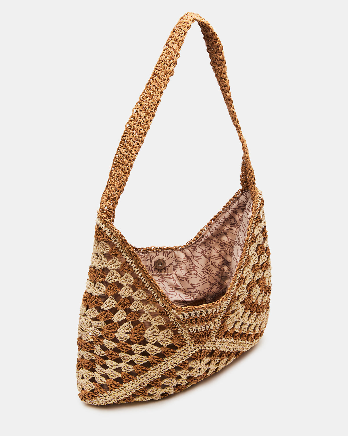 Steve Madden BORA Natural Multi Women's Raffia Hobo Shoulder Bag