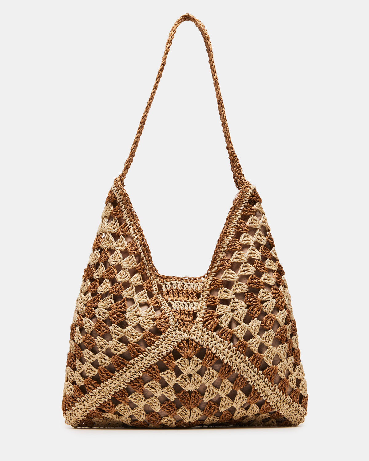 Steve Madden BORA Natural Multi Women's Raffia Hobo Shoulder Bag