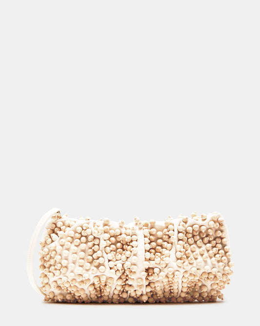Steve Madden TIKI Natural Women's Beaded Clutch