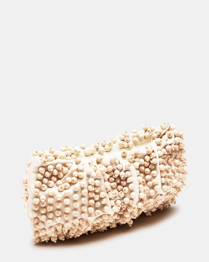 Steve Madden TIKI Natural Women's Beaded Clutch