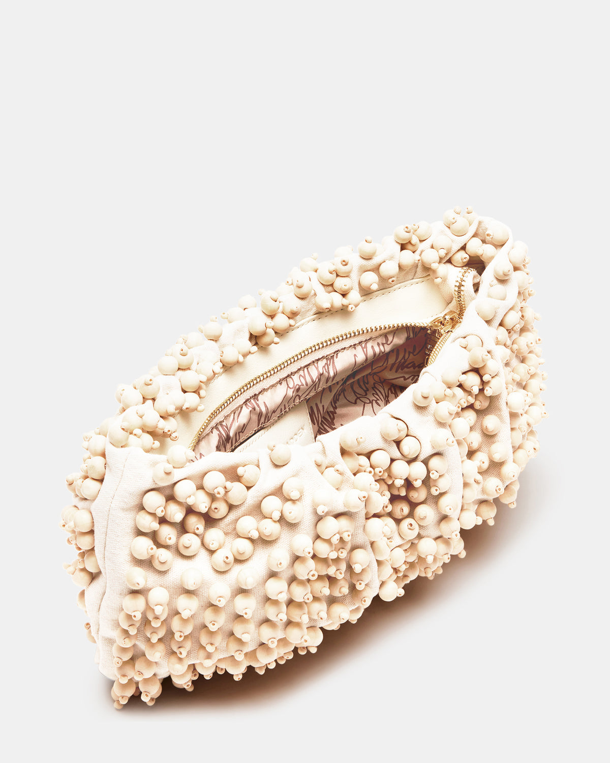 Steve Madden TIKI Natural Women's Beaded Clutch
