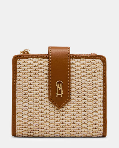 Steve Madden JEM STRAW Light Natural Bifold Wallet