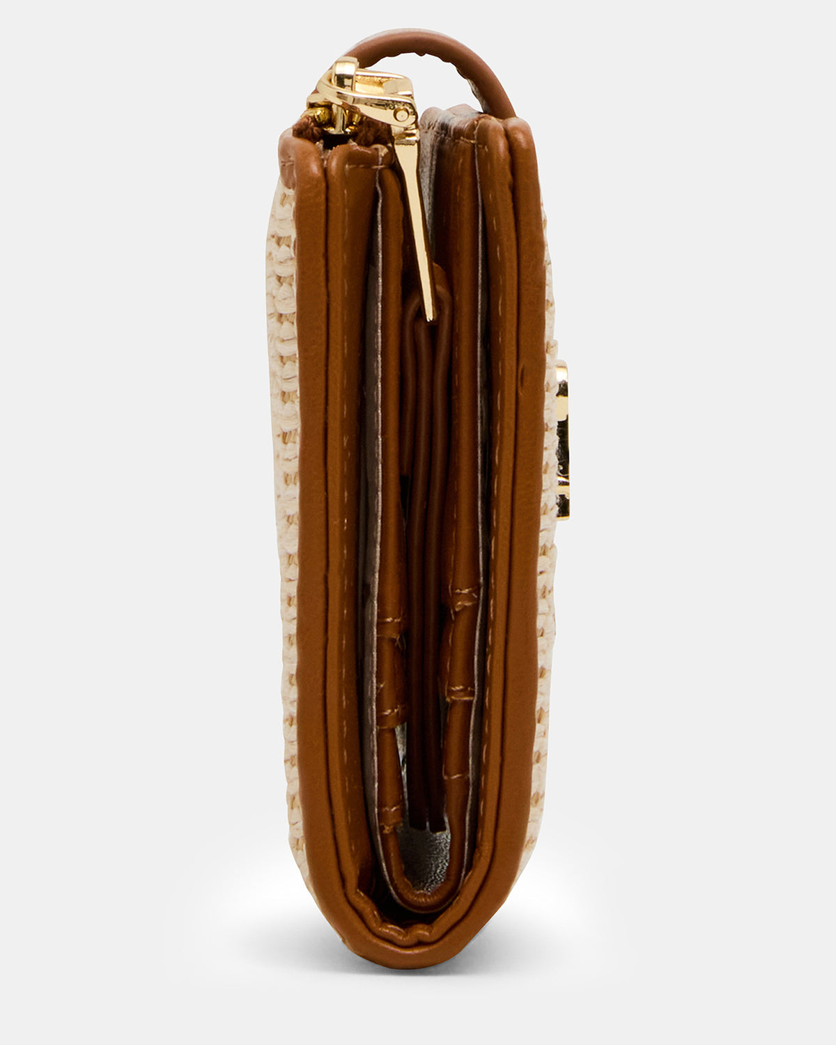 Steve Madden JEM STRAW Light Natural Bifold Wallet