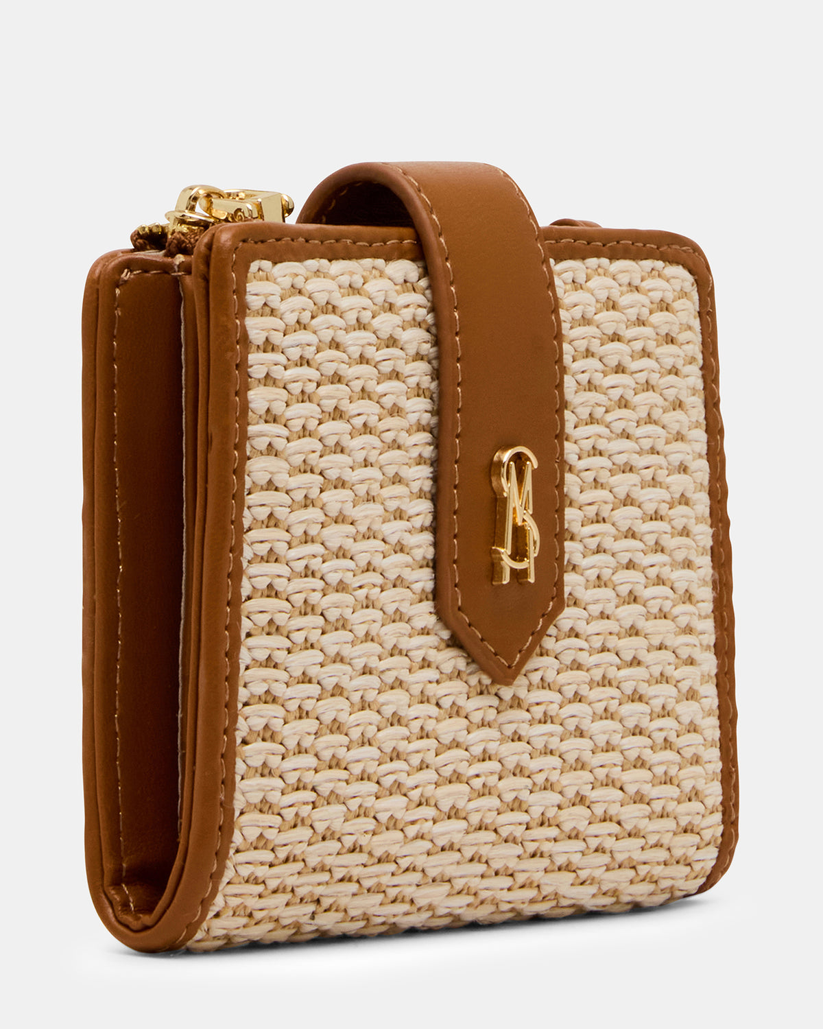 Steve Madden JEM STRAW Light Natural Bifold Wallet