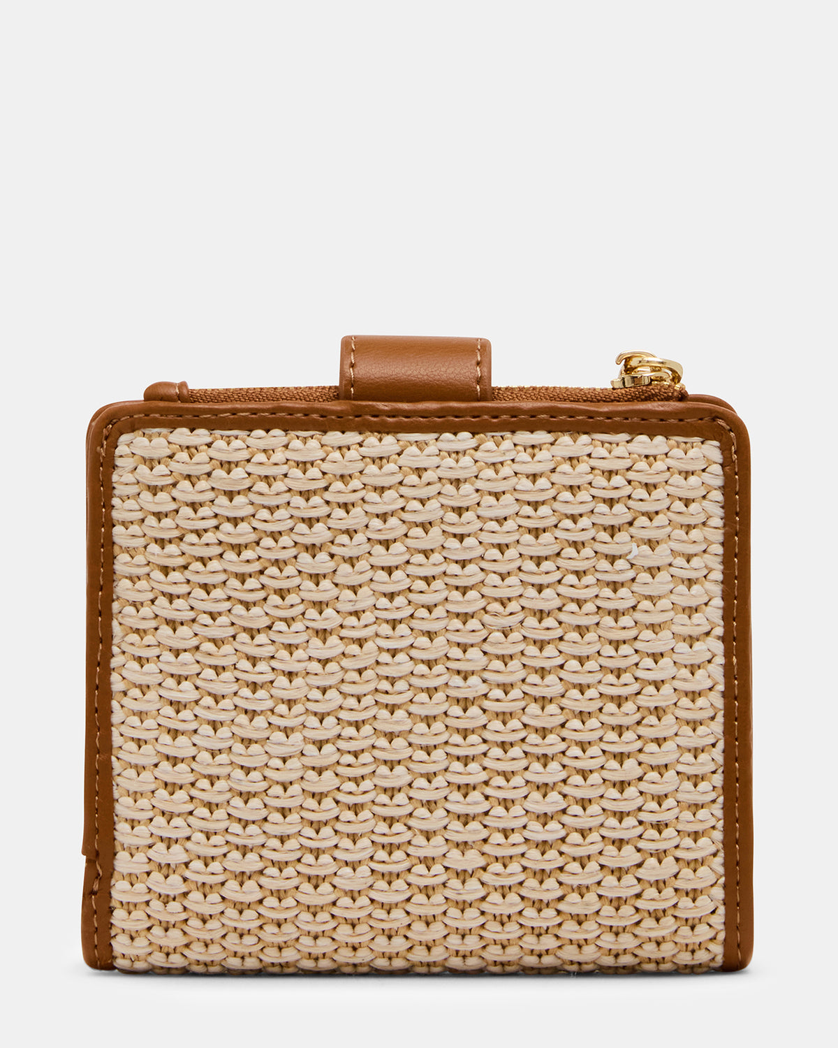 Steve Madden JEM STRAW Light Natural Bifold Wallet