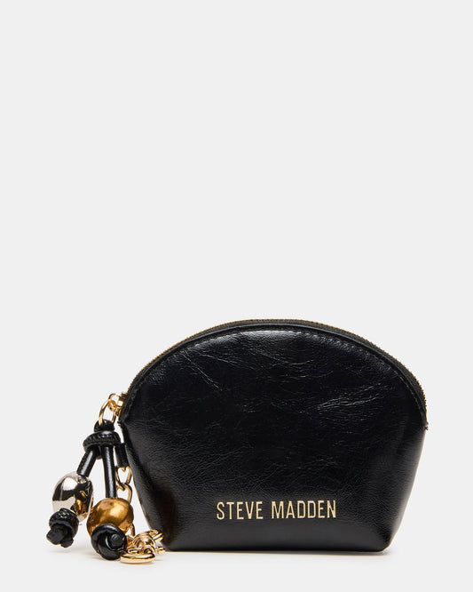 Steve Madden CASSIDI Wallet Black Dome-Shaped Card Holder