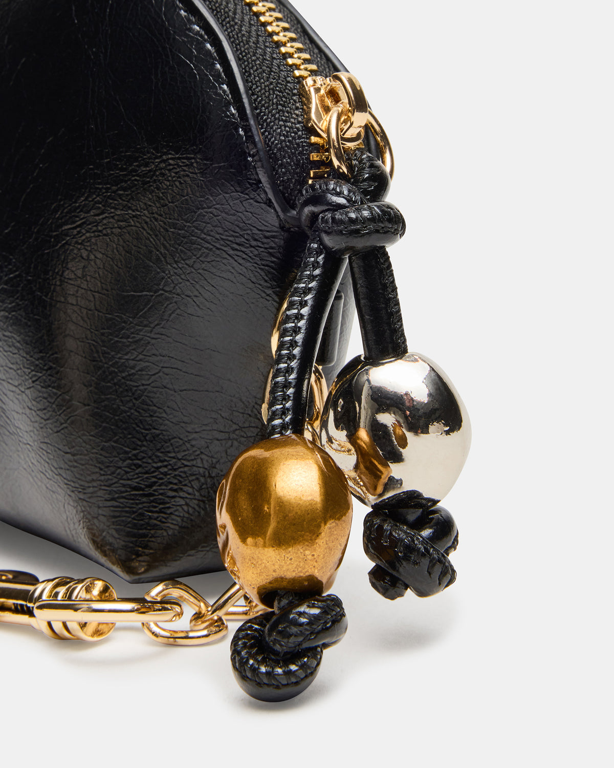 Steve Madden CASSIDI Wallet Black Dome-Shaped Card Holder