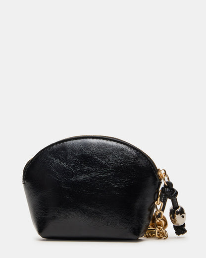 Steve Madden CASSIDI Wallet Black Dome-Shaped Card Holder