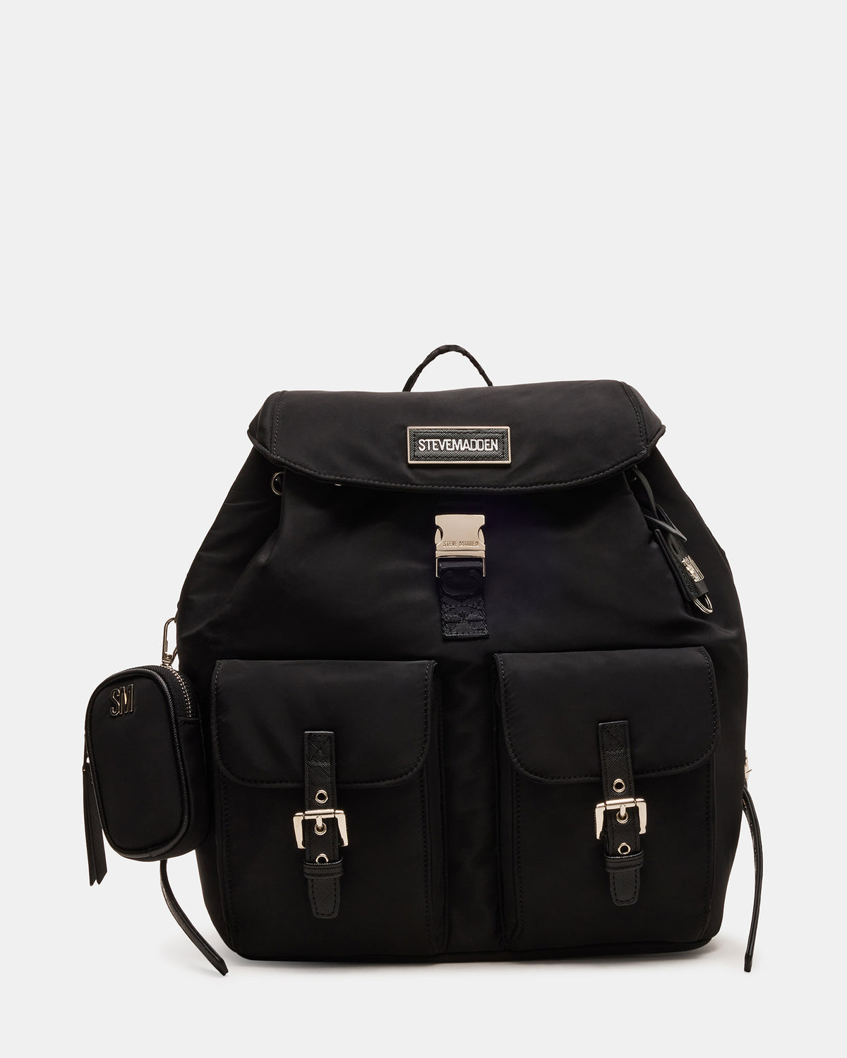 Steve Madden ROLO Black Women's Drawstring Backpack