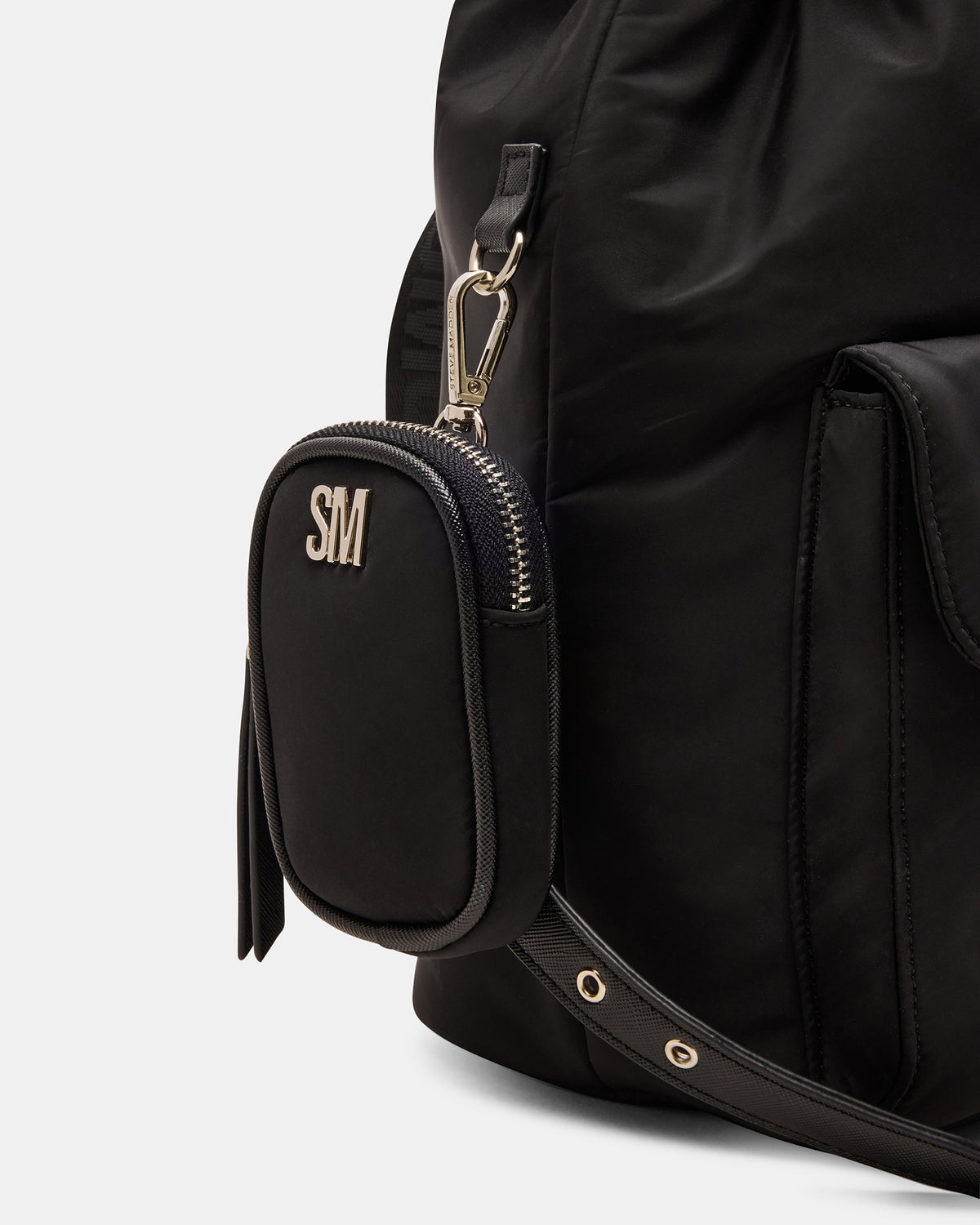 Steve Madden ROLO Black Women's Drawstring Backpack