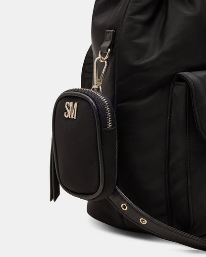 Steve Madden ROLO Black Women's Drawstring Backpack