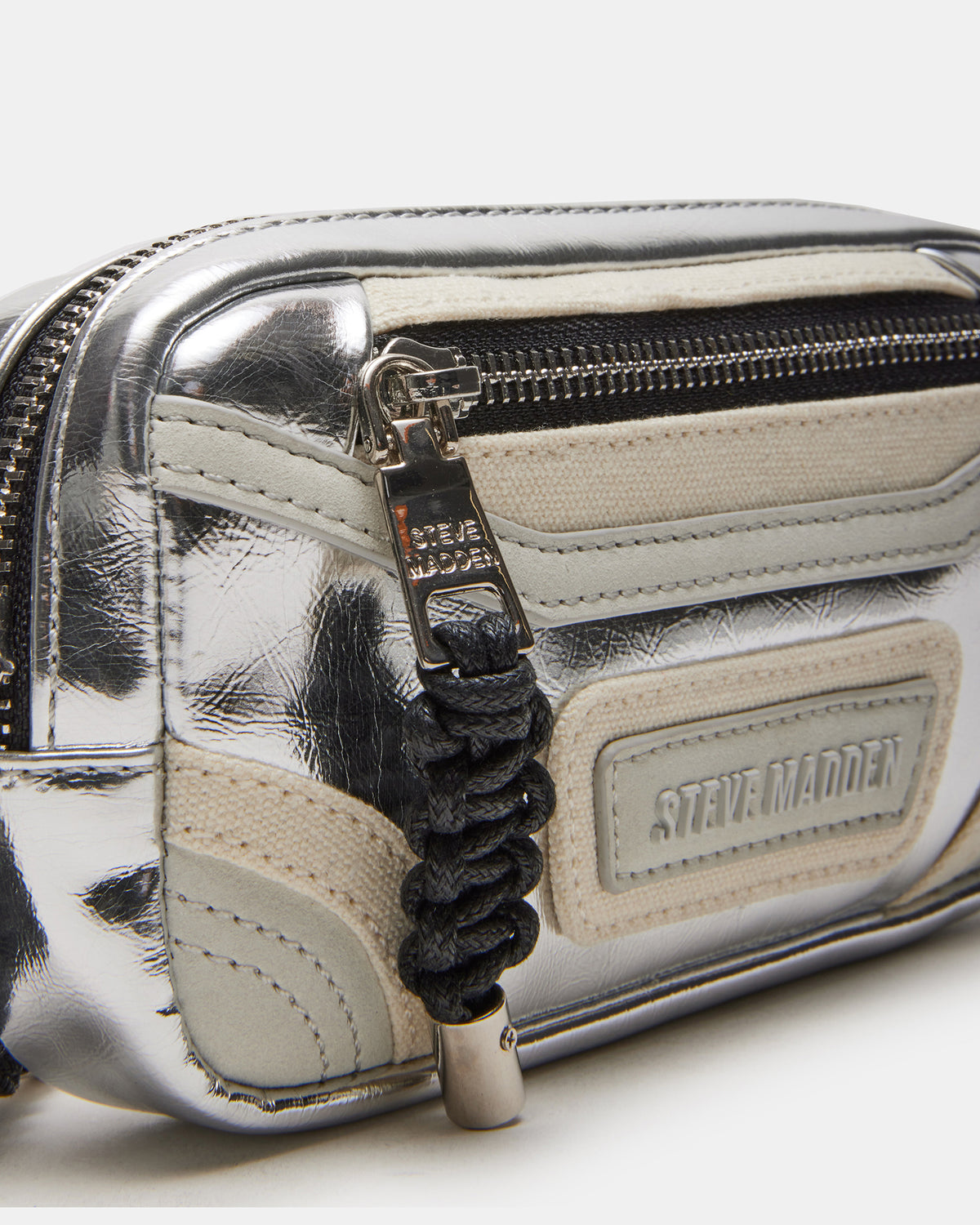 Steve Madden MADRIDD Belt Bag Silver | Women's Handbags