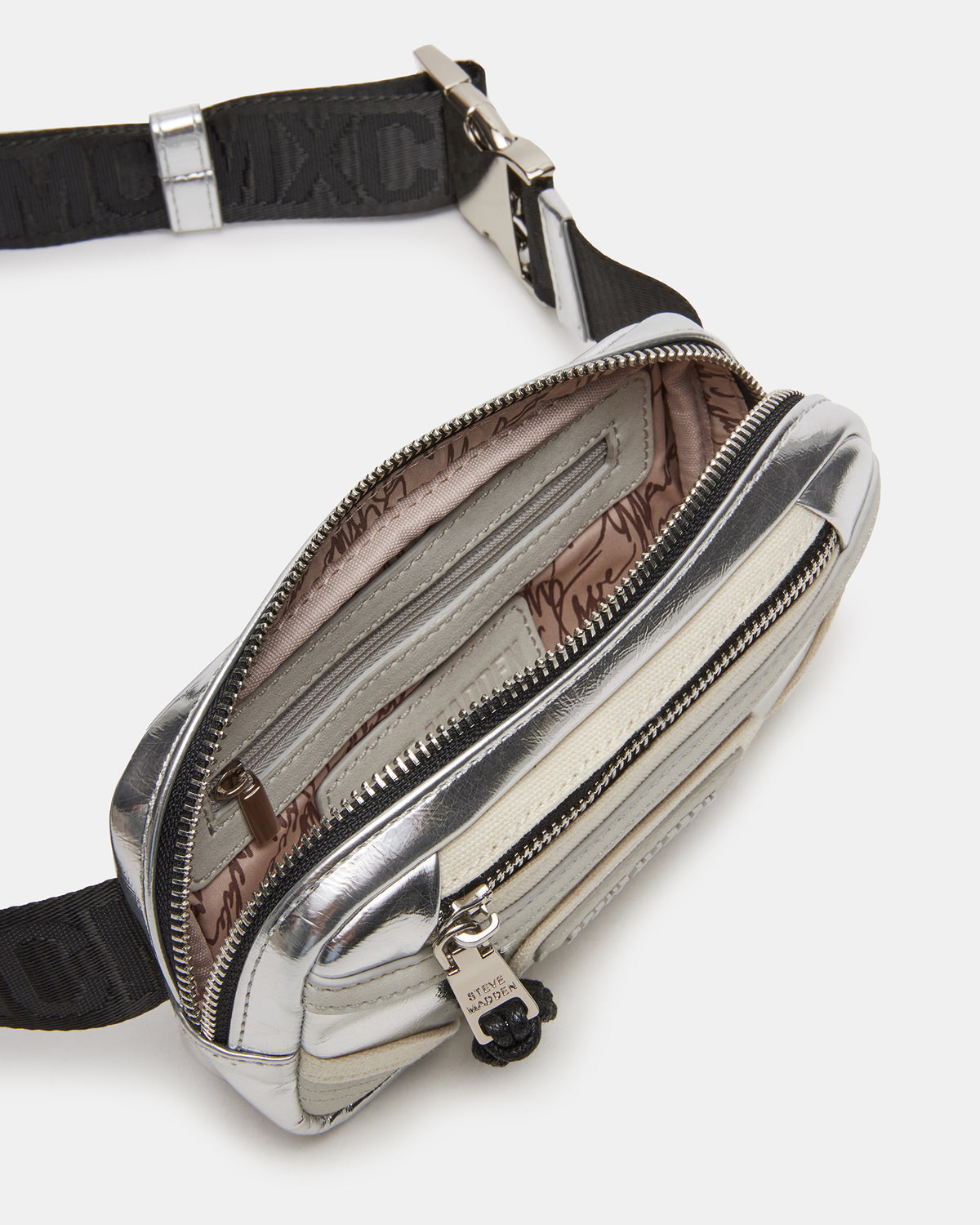 Steve Madden MADRIDD Belt Bag Silver | Women's Handbags