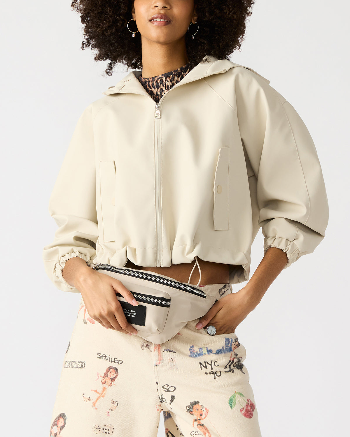 Steve Madden REMIX Nude Women's Sporty Belt Handbag