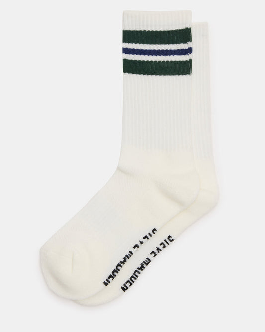 Steve Madden WYNN 2 PACK STRIPE ATHLEISURE SOCKS Egret Women's Stripe Athletic Socks