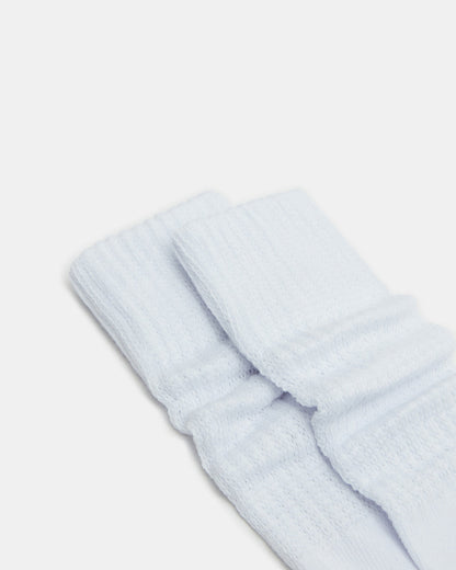 Steve Madden 2 PACK SLOUCHY CREW SOCKS WHITE Scrunch Socks