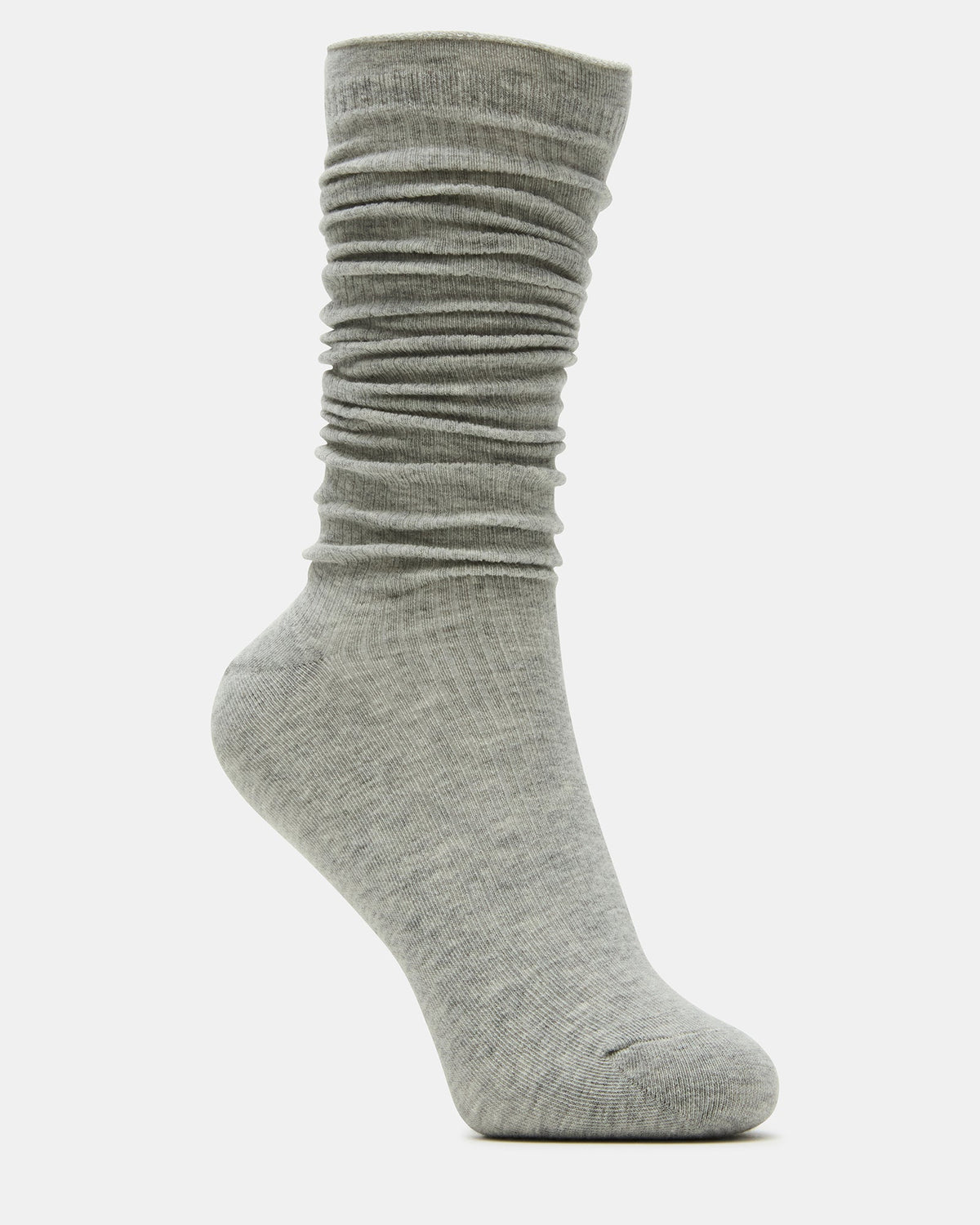 Steve Madden SLOUCHY RIB SOCKS OATMEAL HEATHER Scrunch Socks