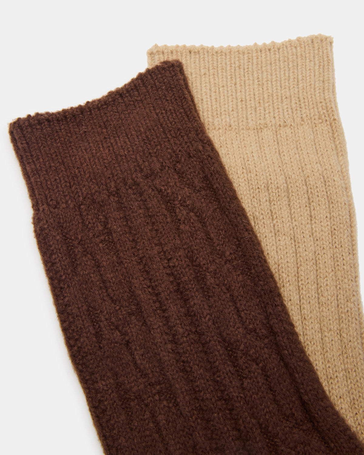 Steve Madden 2 PACK CABLE TEXTURE BOOT SOCKS BROWN Women's Textured Quarter Book Socks