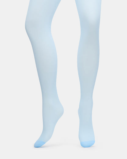 Steve Madden BLAIR SHEER TIGHTS LIGHT Blue Women's Footed Sheer Mesh Tights