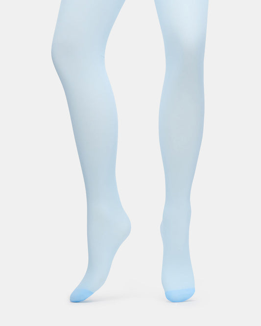 Steve Madden BLAIR SHEER TIGHTS LIGHT Blue Women's Footed Sheer Mesh Tights