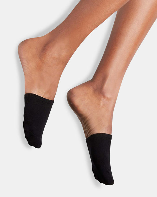 Steve Madden CAP TOE Black/Tan Open Back Shoe Socks